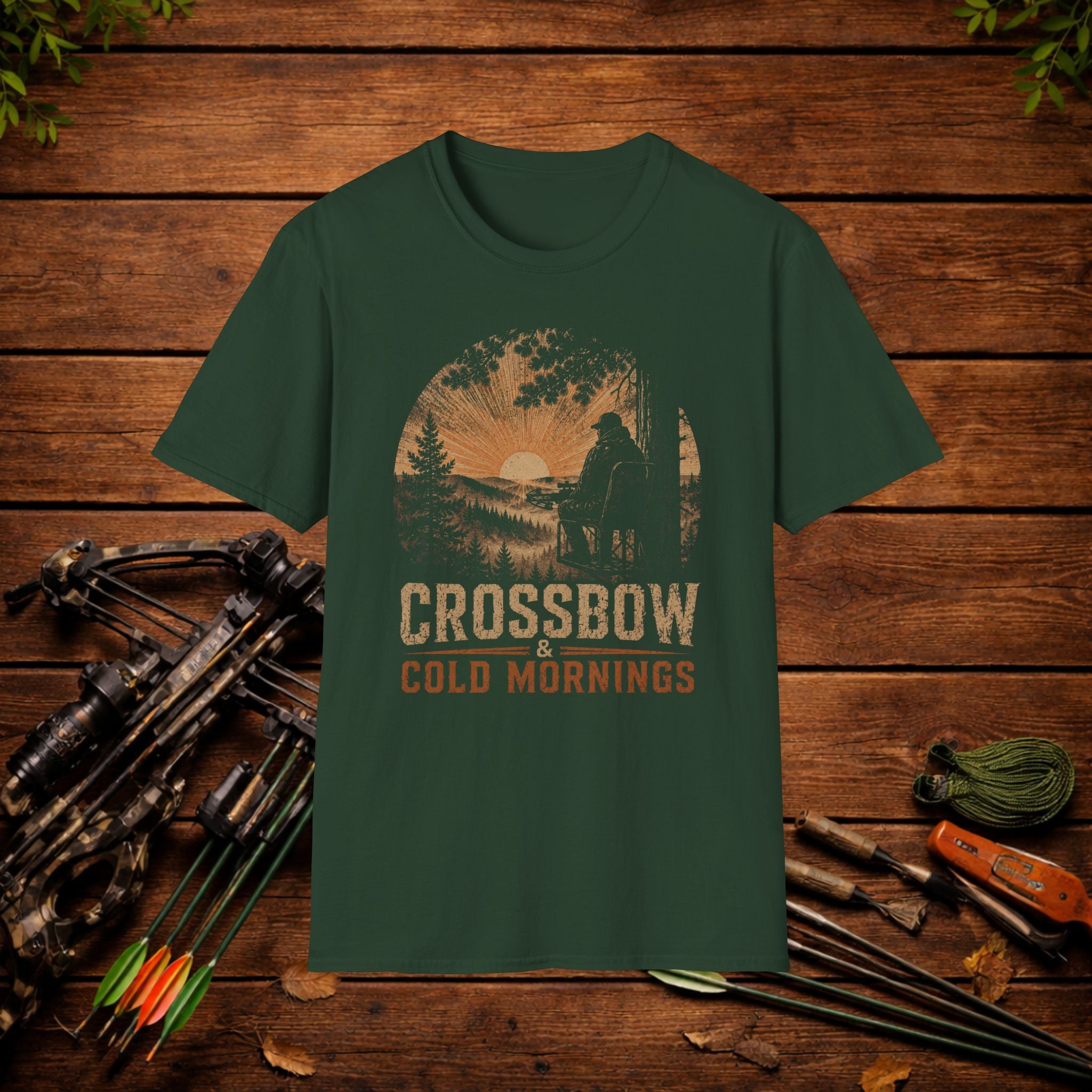 Crossbow & Cold Mornings Hunting T-Shirt