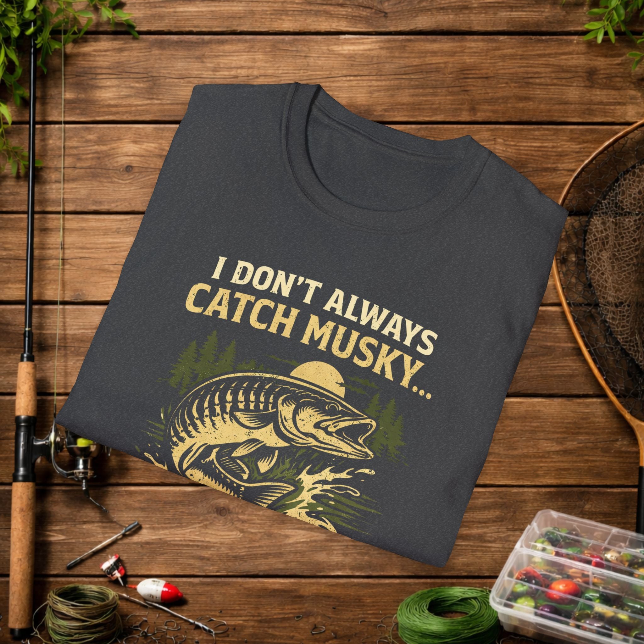 Funny Musky Fishing Shirt – I Don’t Always Catch Musky – Muskie Fisherman Tee – Fishing Humor Shirt – Angler Gift