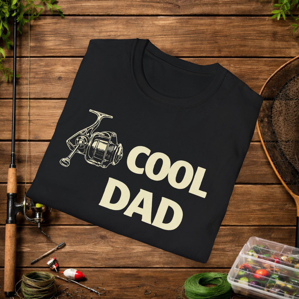 Cool Dad Fishing T-Shirt — Retro Fishing Reel Tee for Dad, Father’s Day Gift