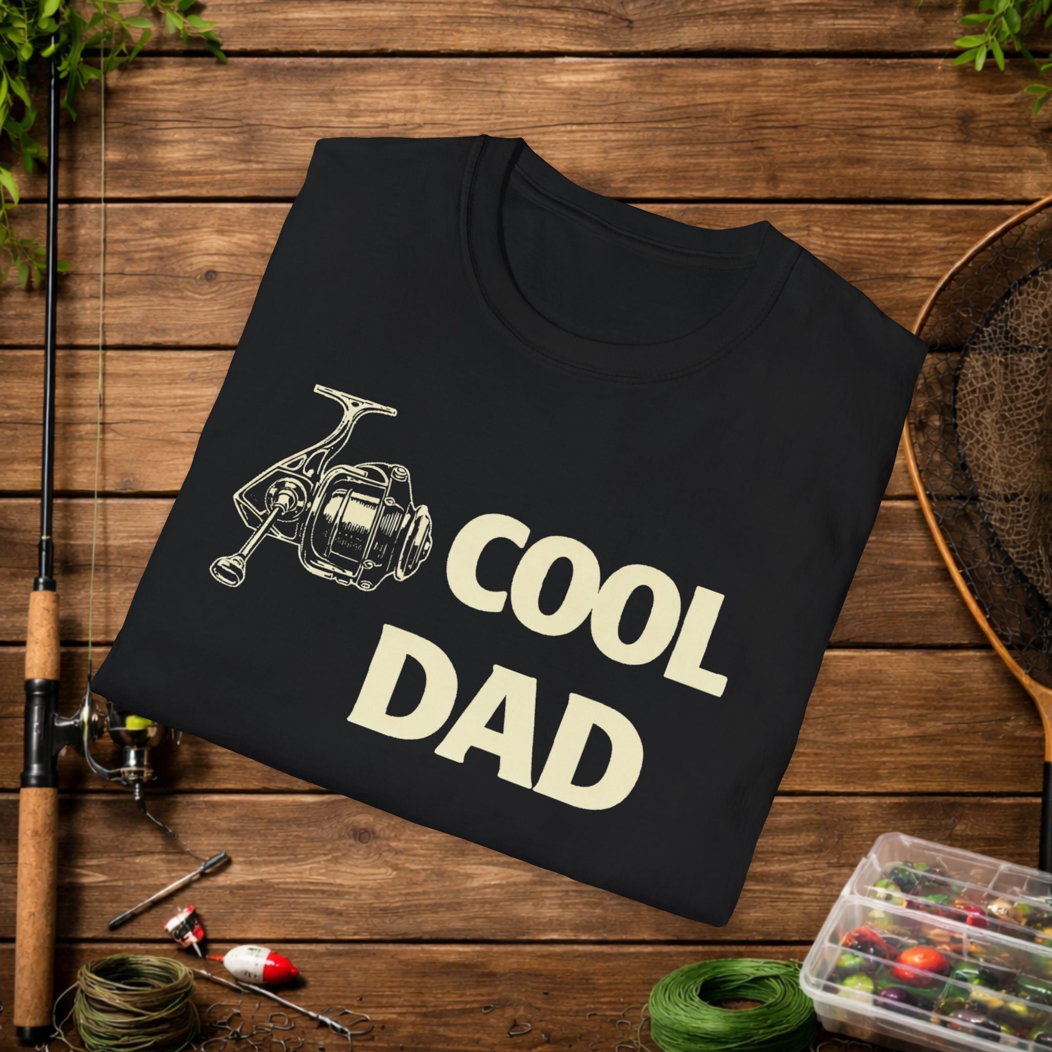 Cool Dad Fishing T-Shirt — Retro Fishing Reel Tee for Dad, Father’s Day Gift