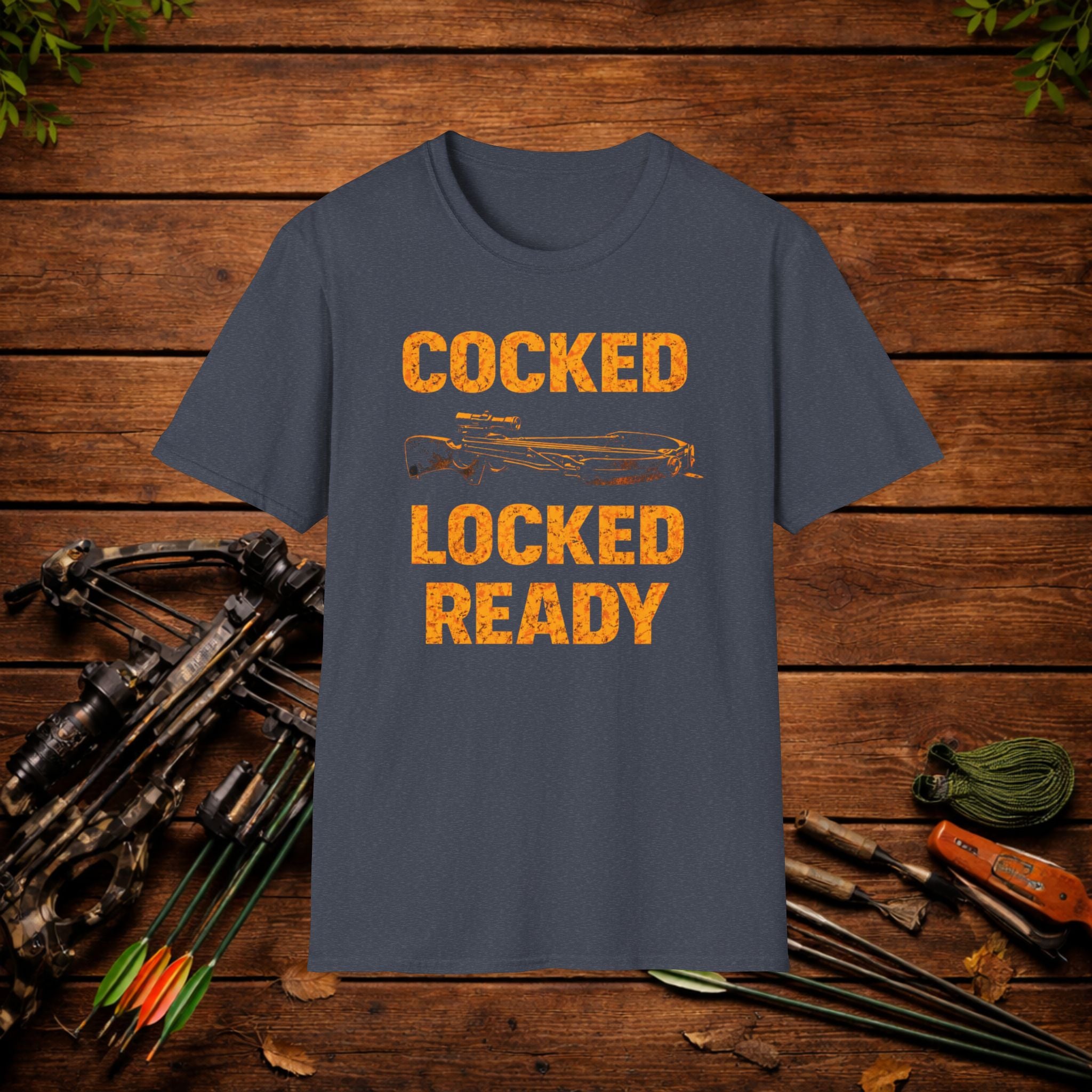 Cocked Locked Ready Crossbow Hunting Shirt – Deer Hunter Tee – Bowhunter Apparel – Hunting Season Shirt