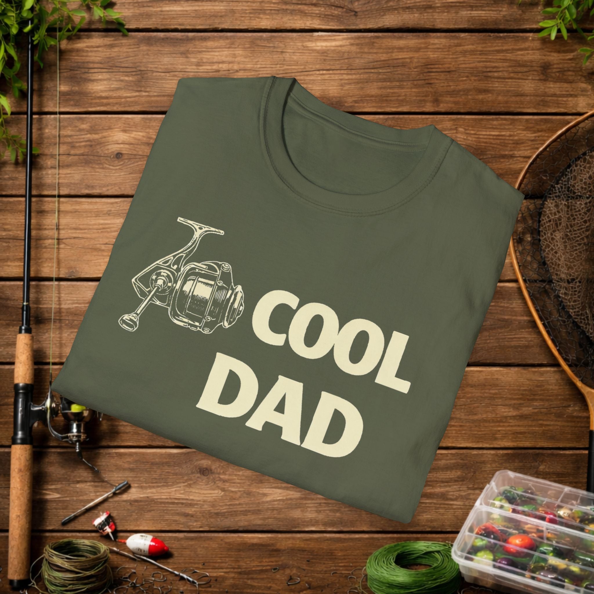 Cool Dad Fishing T-Shirt — Retro Fishing Reel Tee for Dad, Father’s Day Gift