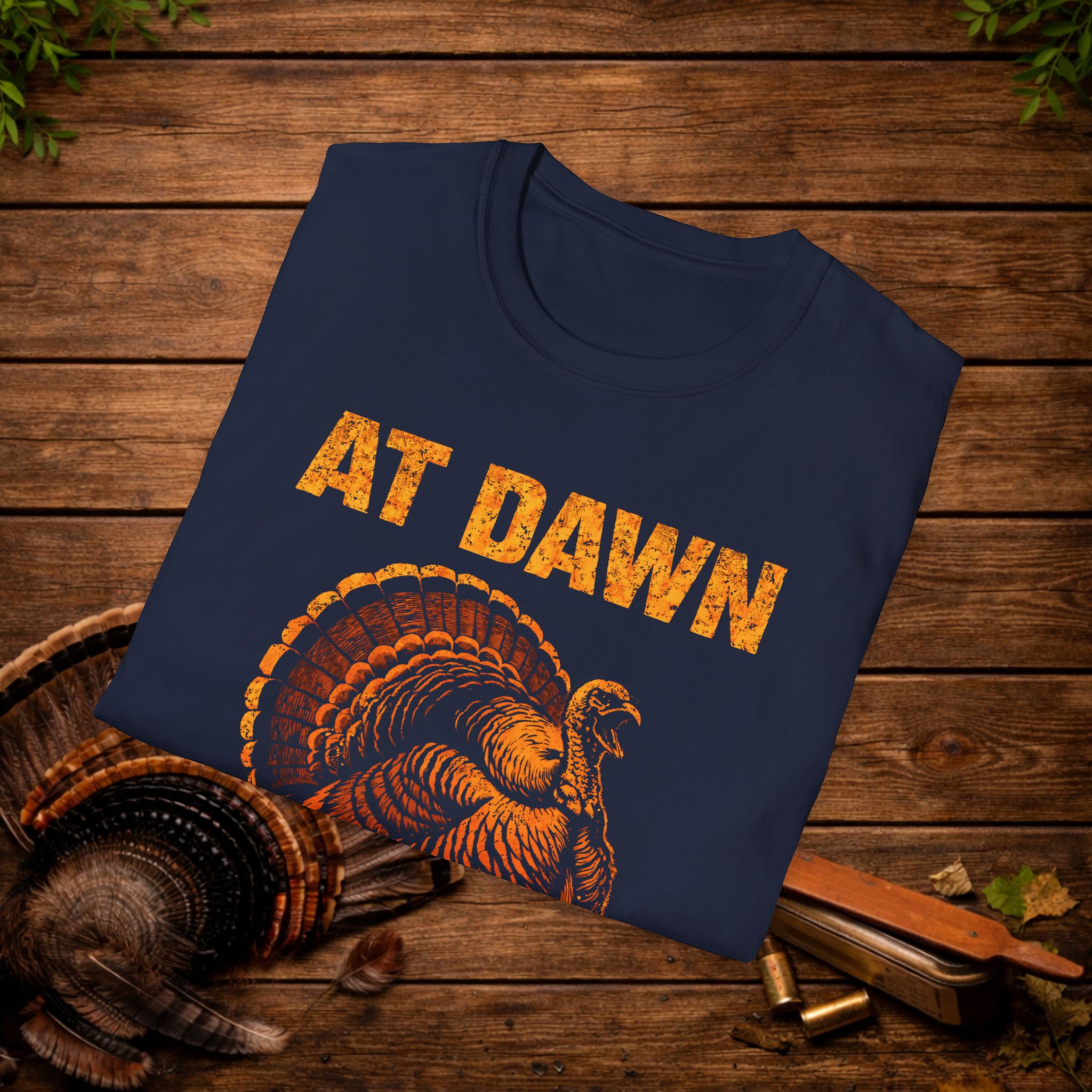 At Dawn We Strut Turkey Hunting Shirt – Vintage Gobbler Tee – Spring Turkey Season Hunting Apparel – Hunter Gift