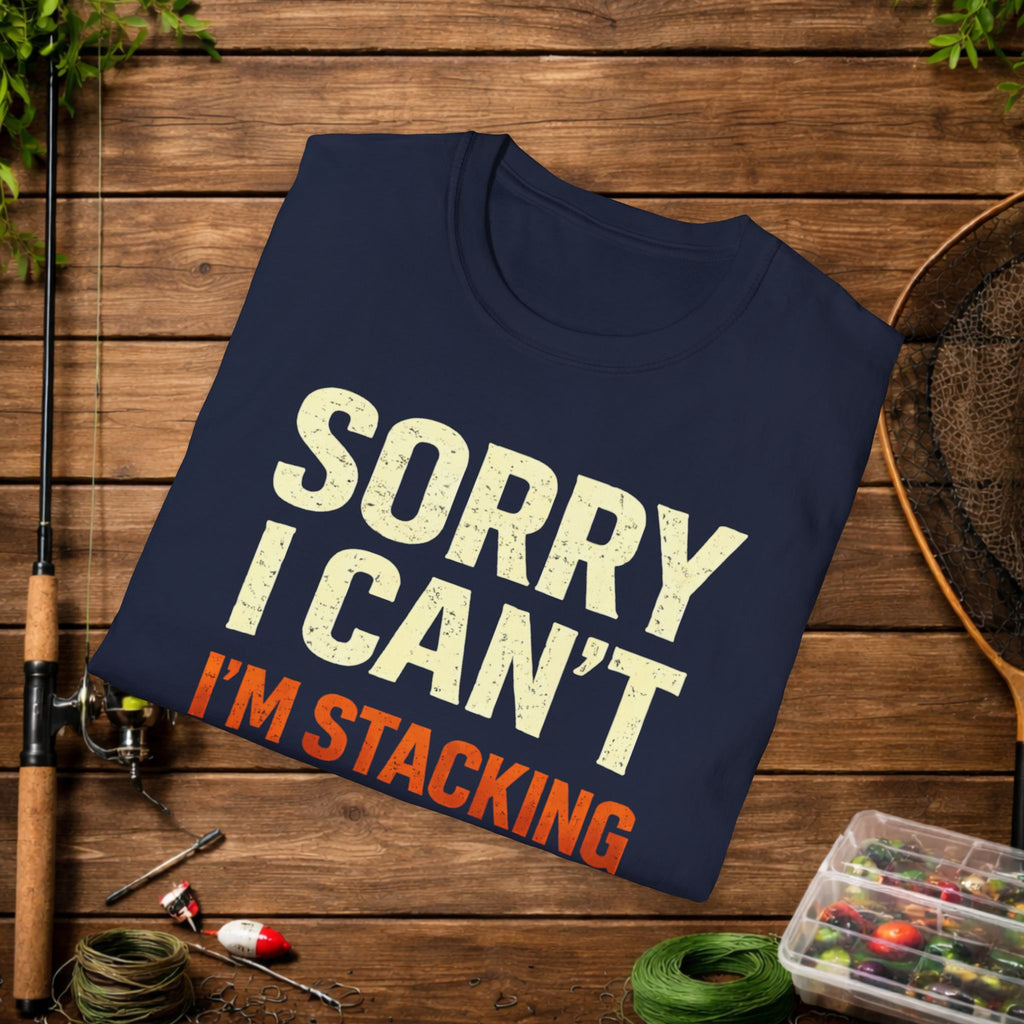 Sorry I Can’t I’m Stacking Slabs Shirt – Funny Crappie Fishing Tee – Bream & Panfish Angler Shirt – Fishing Gift