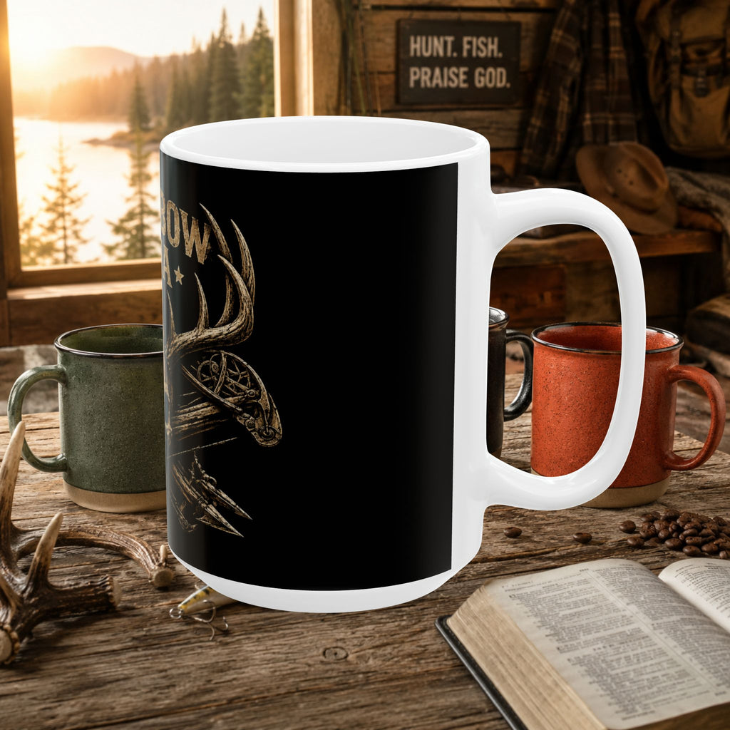 Crossbow Mafia Skull Mug — Hunting Coffee Cup (11oz/15oz)