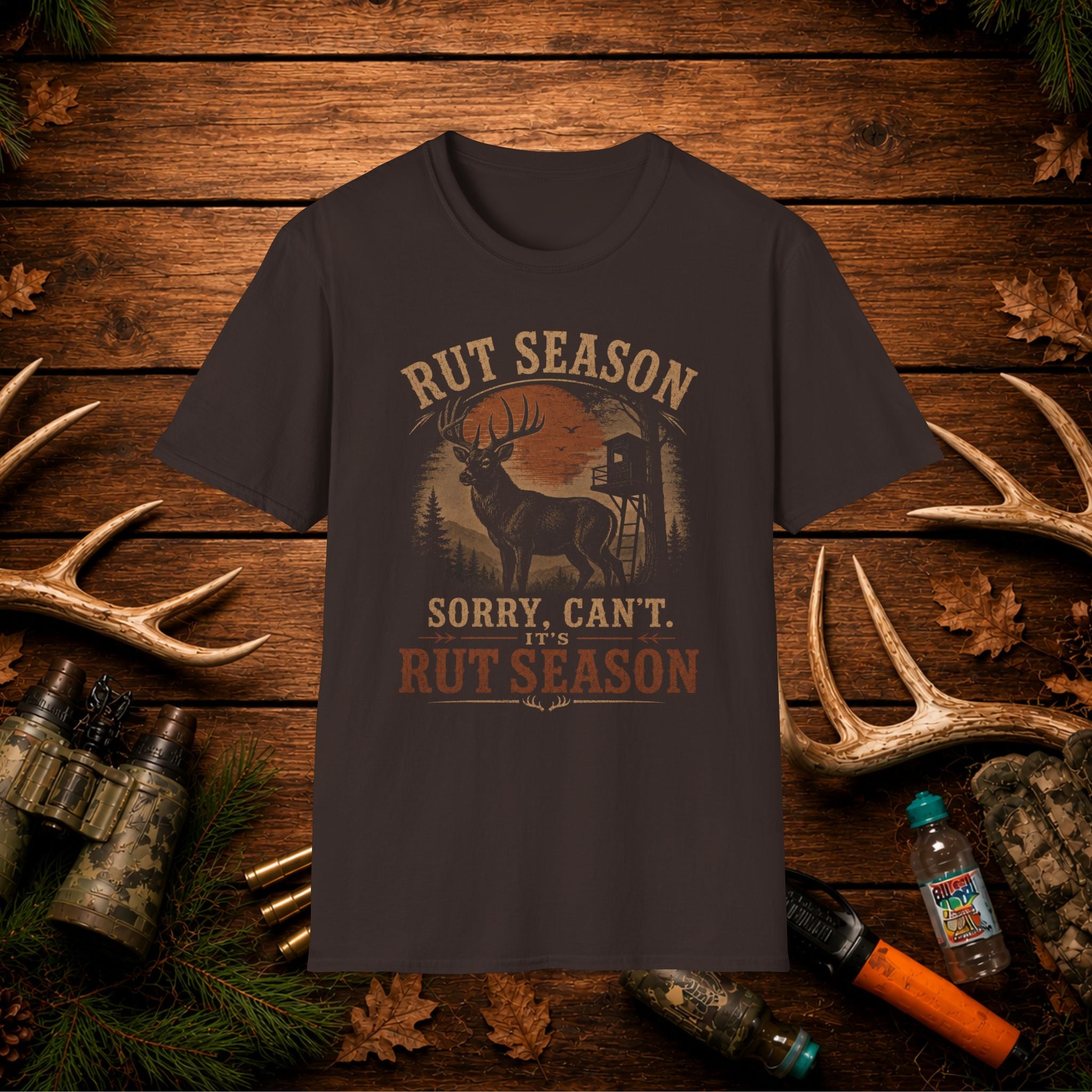 Rut Season T‑Shirt — "Sorry, Can't. It's Rut Season" Deer Hunting Tee
