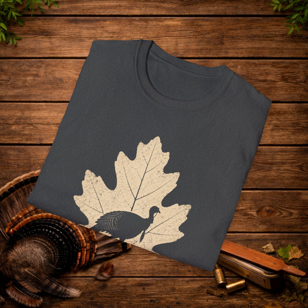 Hardwood Hunter Turkey T-Shirt — Autumn Leaf Turkey Graphic Tee