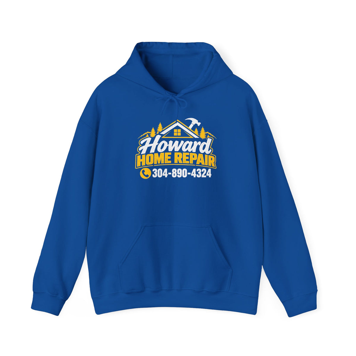 Howard Home Repair Hoodie — Logo Pullover front/back print