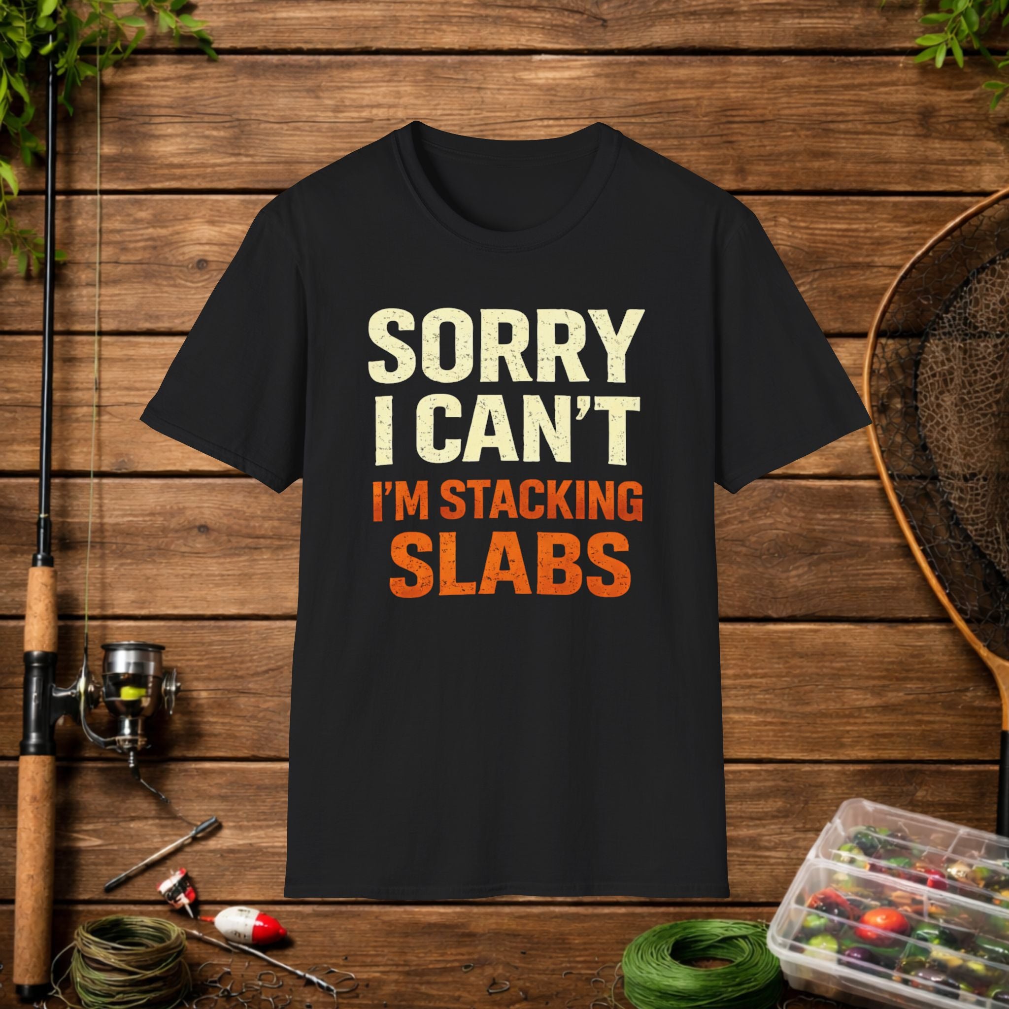 Sorry I Can’t I’m Stacking Slabs Shirt – Funny Crappie Fishing Tee – Bream & Panfish Angler Shirt – Fishing Gift