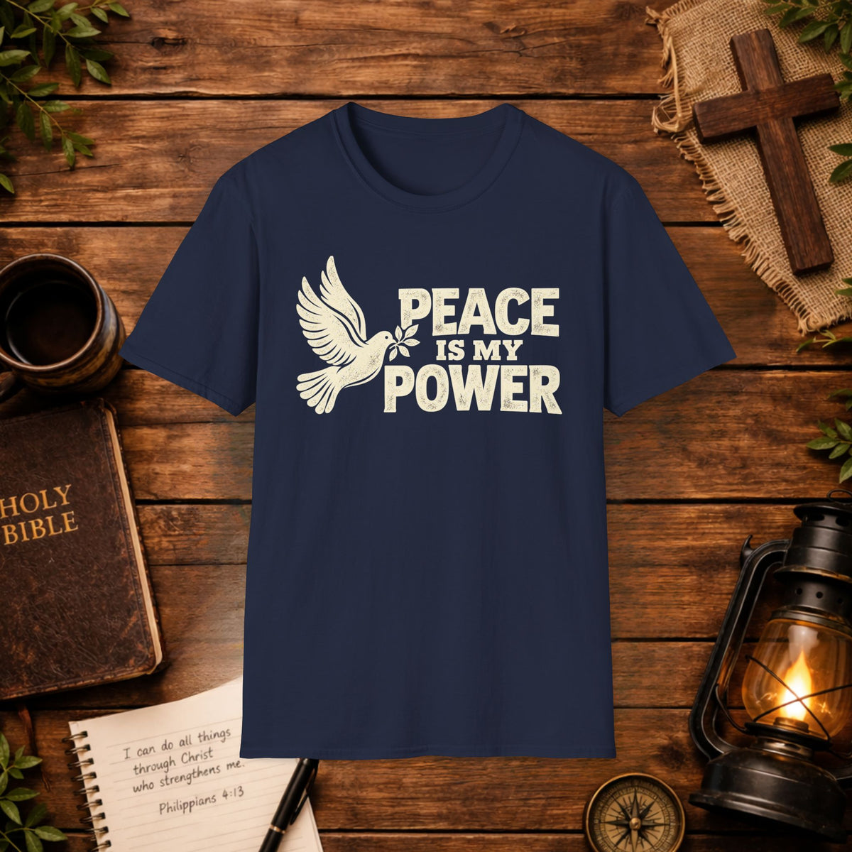 Peace Is My Power T-Shirt — Christian Dove Faith Tee