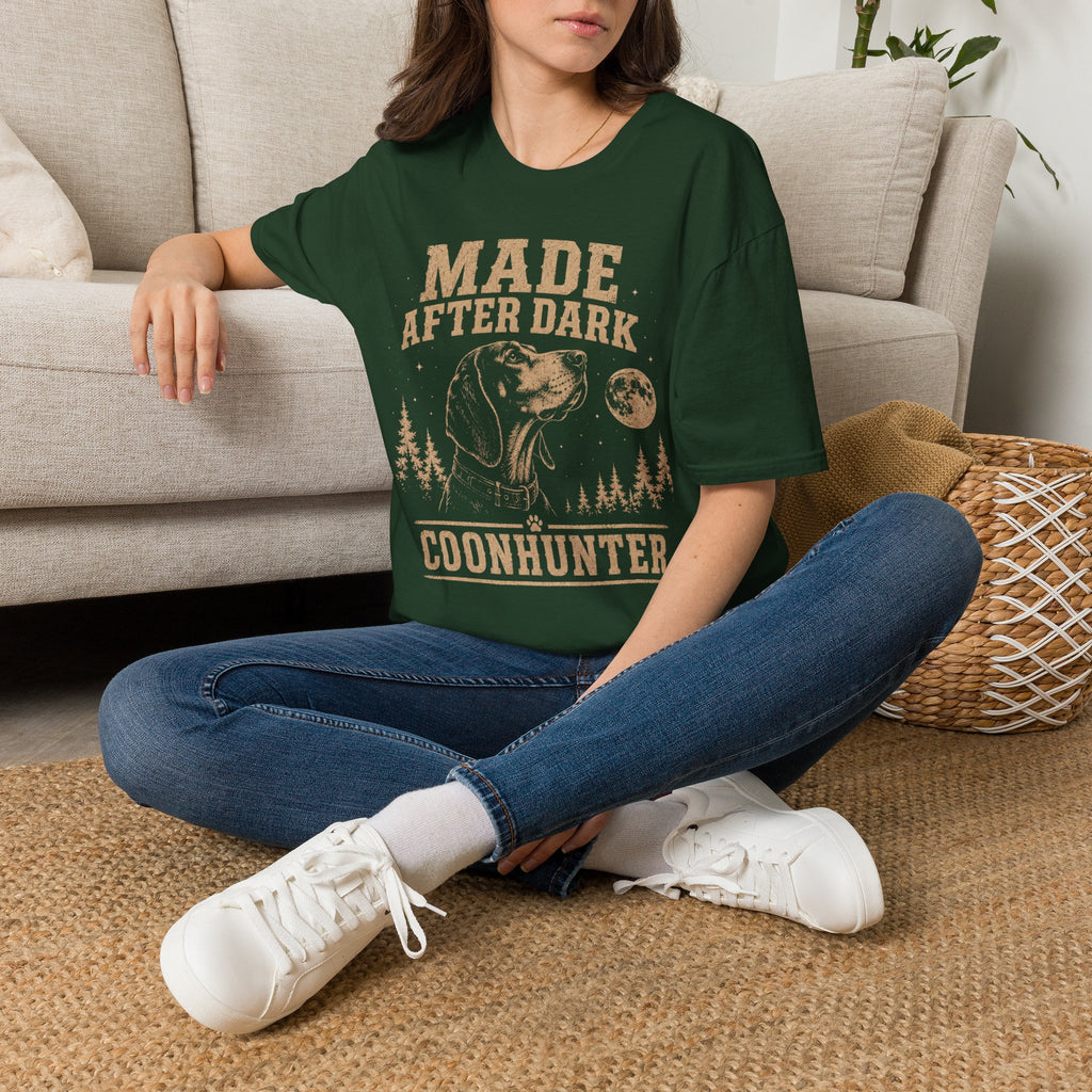 Made After Dark Coonhunter T-Shirt | Vintage Night Hunting Coonhound Tee | Wild Wonderful Wear