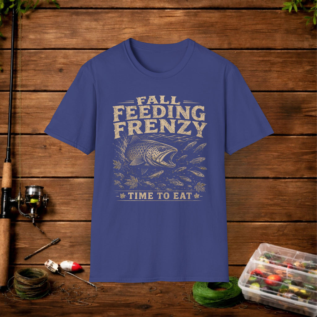 Fall Feeding Frenzy Fishing T‑Shirt — Time to Eat Angler Tee