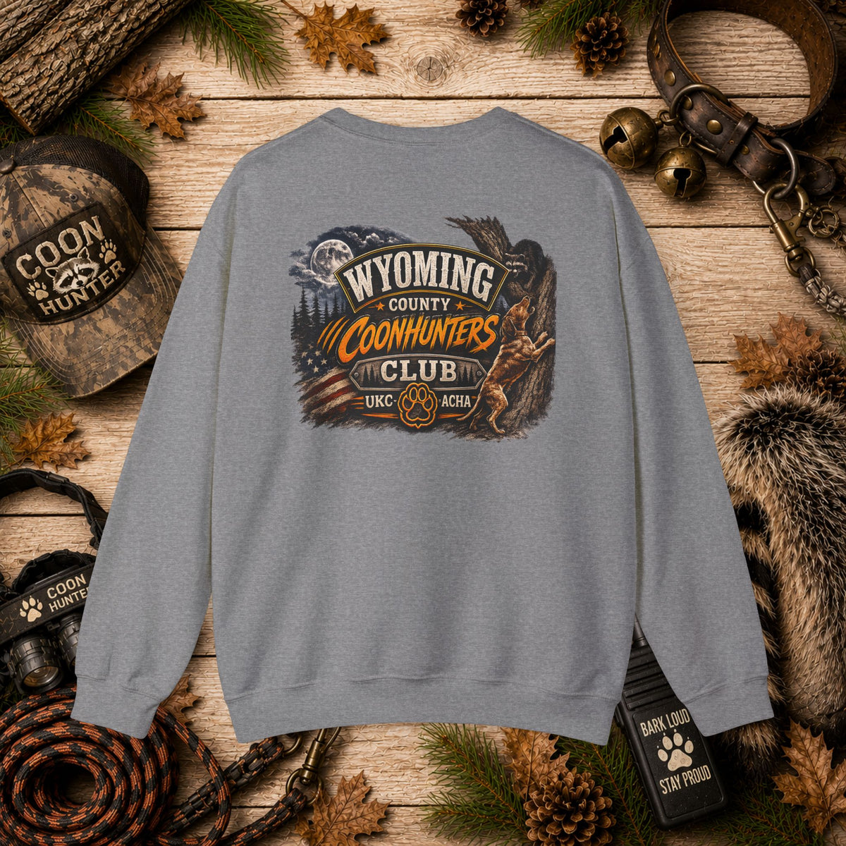 Wyoming Coonhunters Club Crewneck Sweatshirt