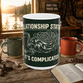 Fishing Mug - "Relationship Status: It’s Complicated" Ceramic Coffee Cup (11oz/15oz)